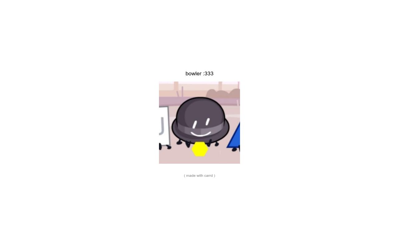 Carrd profile picture for @bowler